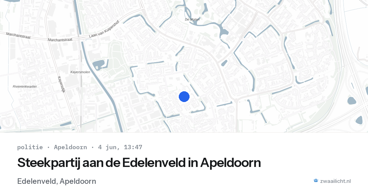 Steekpartij aan de Edelenveld in Apeldoorn — 4 jun 2026