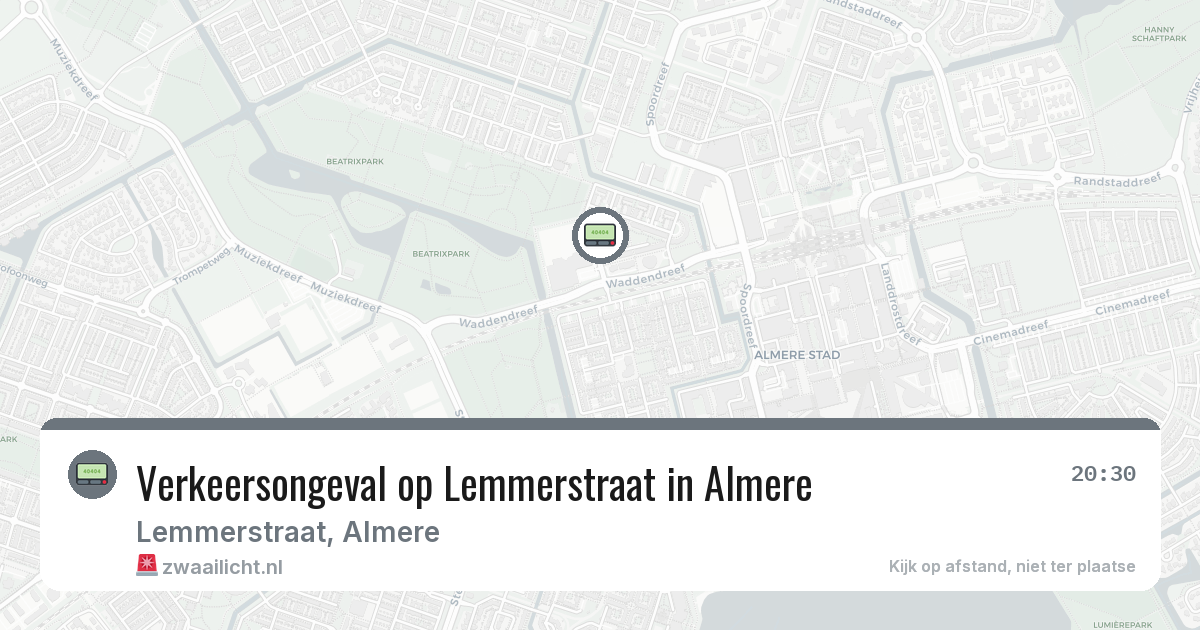 Verkeersongeval op Lemmerstraat in Almere — 7 mrt 2026