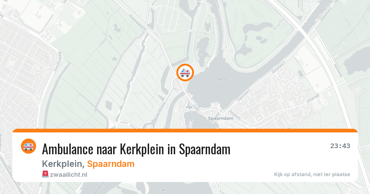 Ambulance naar Kerkplein in Spaarndam — 27 mrt 2026