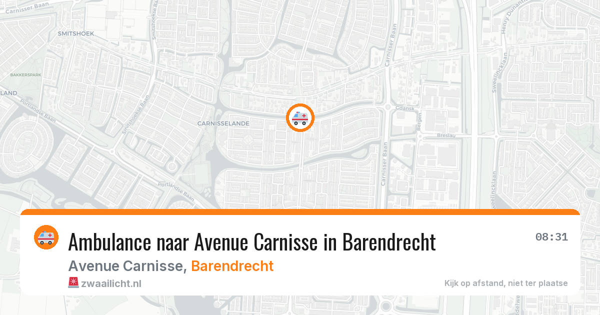 Ambulance naar Avenue Carnisse in Barendrecht — 14 aug 2026