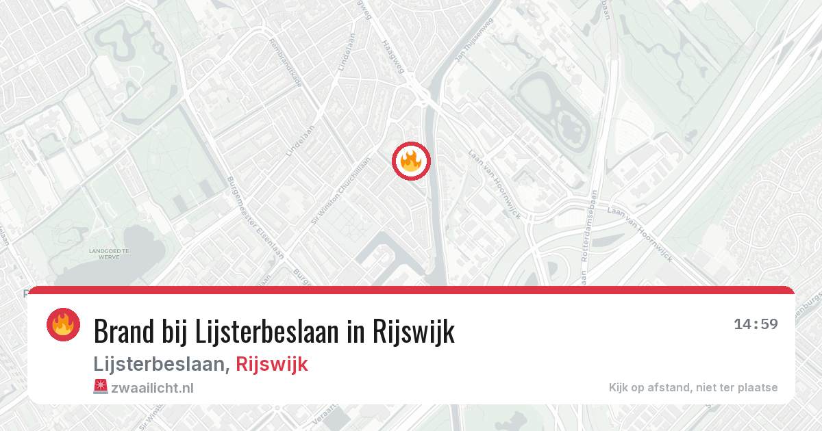 Brand bij Lijsterbeslaan in Rijswijk — 25 jul 2026