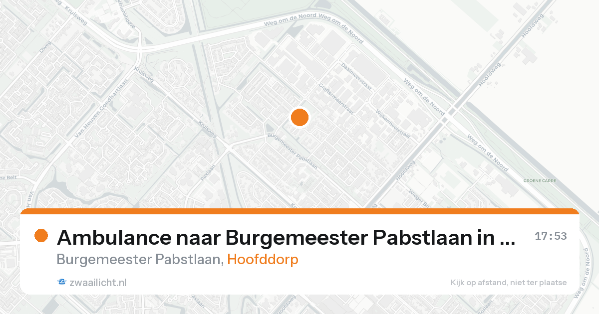 Ambulance naar Burgemeester Pabstlaan in Hoofddorp — 14 mei 2026