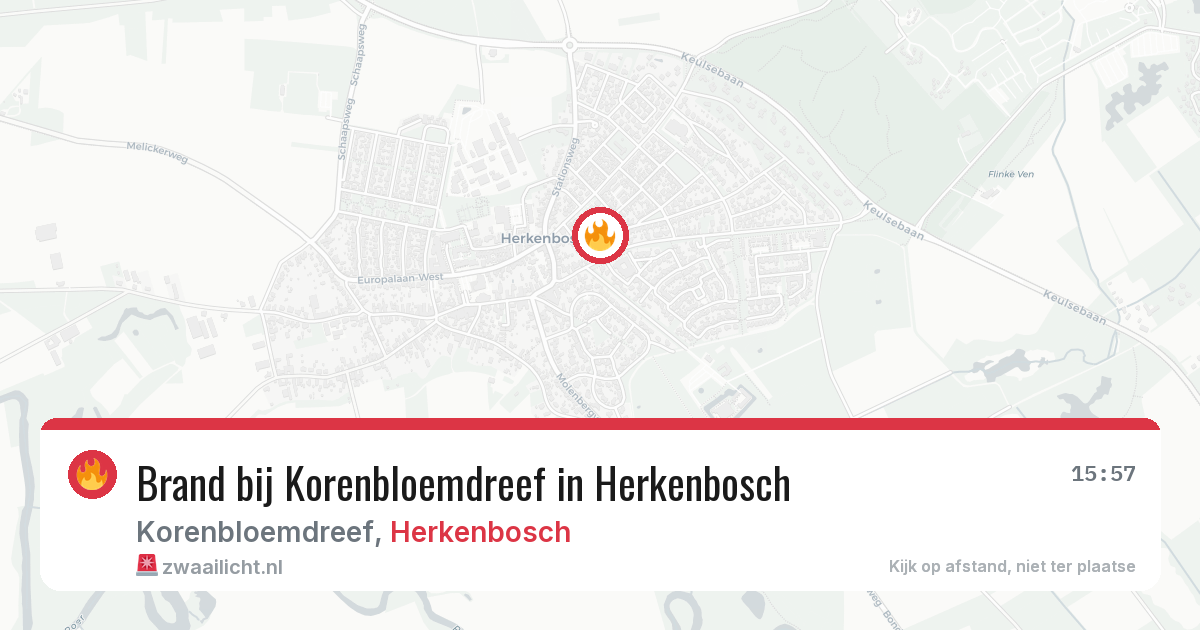 Brand bij Korenbloemdreef in Herkenbosch — 23 jul 2026