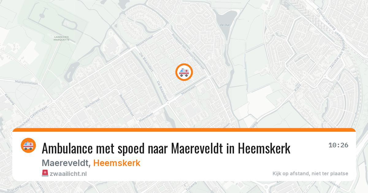 Ambulance met spoed naar Maereveldt in Heemskerk — 20 mei 2026
