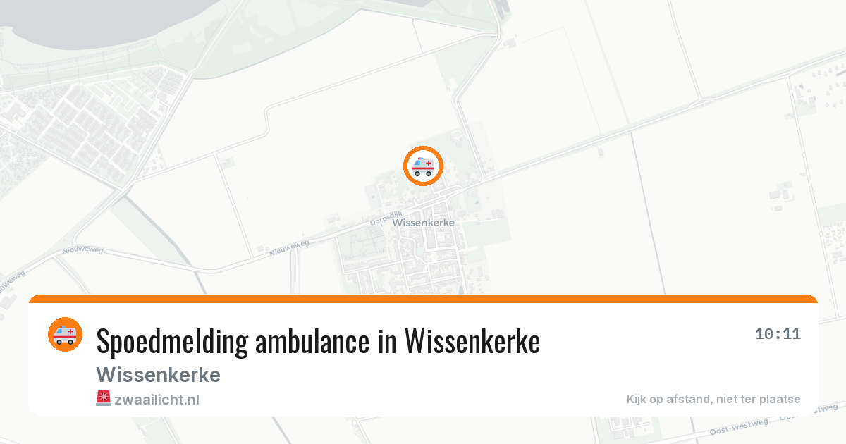Spoedmelding ambulance in Wissenkerke — 3 mei 2026