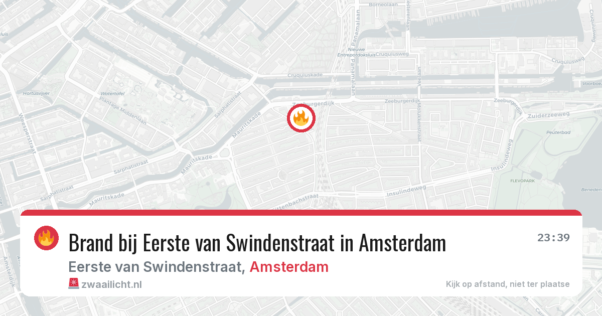 Brand bij Eerste van Swindenstraat in Amsterdam — 22 jun 2026