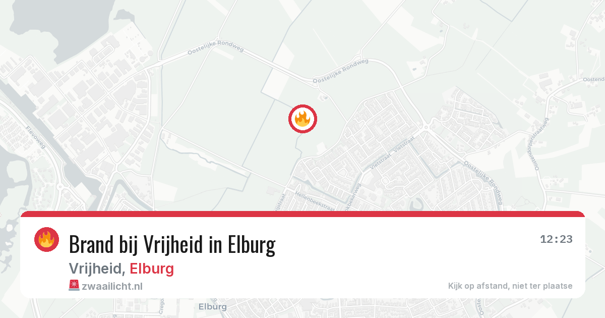Brand bij Vrijheid in Elburg — 14 mei 2026