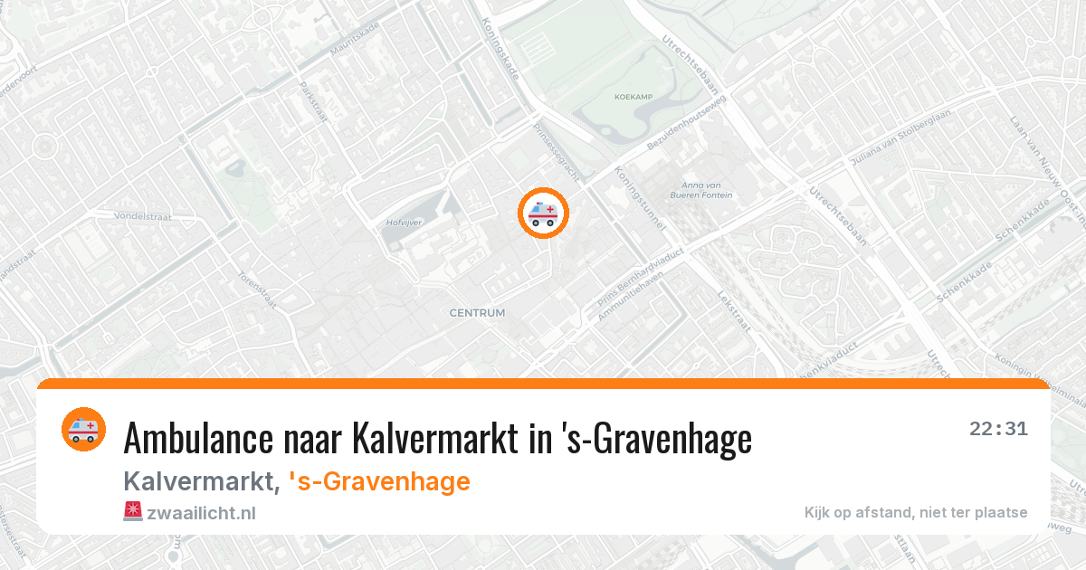 Ambulance naar Kalvermarkt in 's-Gravenhage — 12 mei 2026