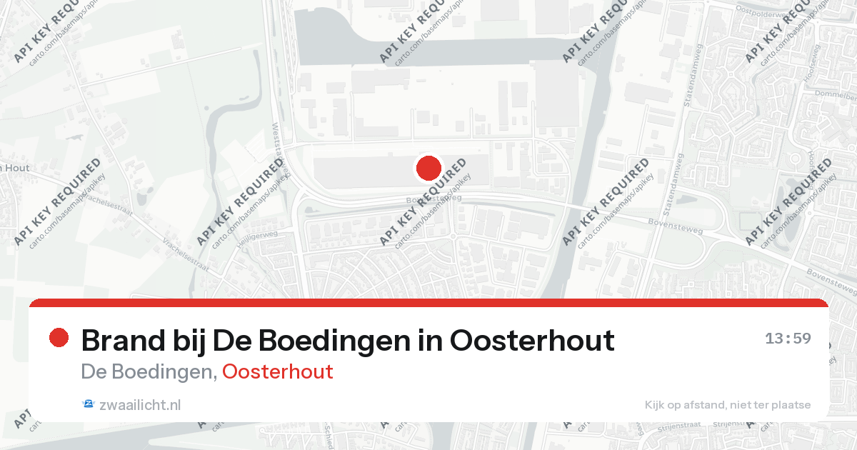 Brand bij De Boedingen in Oosterhout — 15 mei 2026