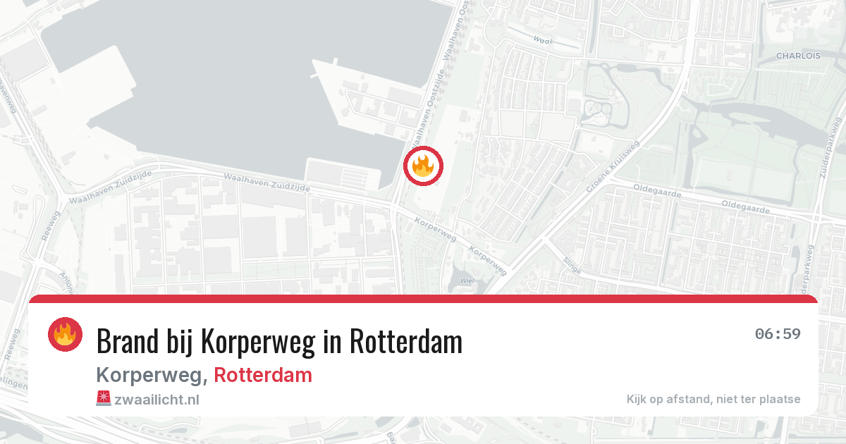 Brand bij Korperweg in Rotterdam — 20 jun 2026