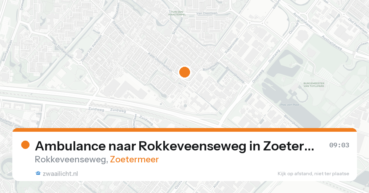 Ambulance naar Rokkeveenseweg in Zoetermeer — 25 aug 2026