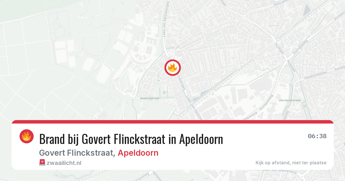 Brand bij Govert Flinckstraat in Apeldoorn — 25 mrt 2026