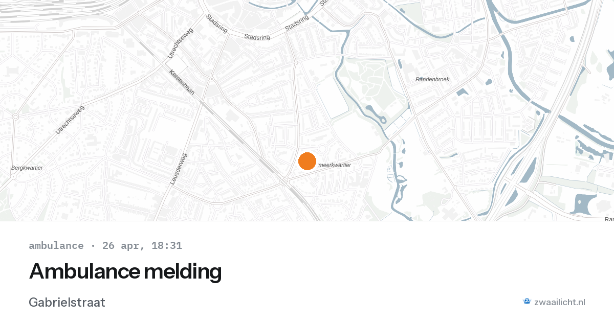 Ambulance melding — 26 apr 2026