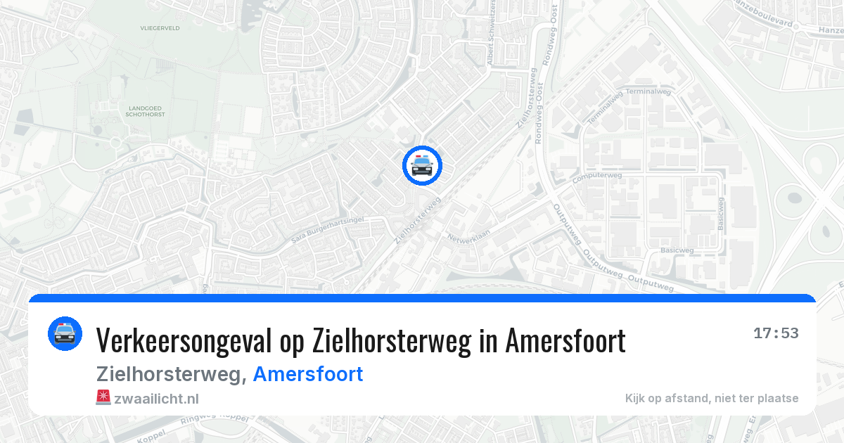 Verkeersongeval op Zielhorsterweg in Amersfoort — 2 mrt 2026