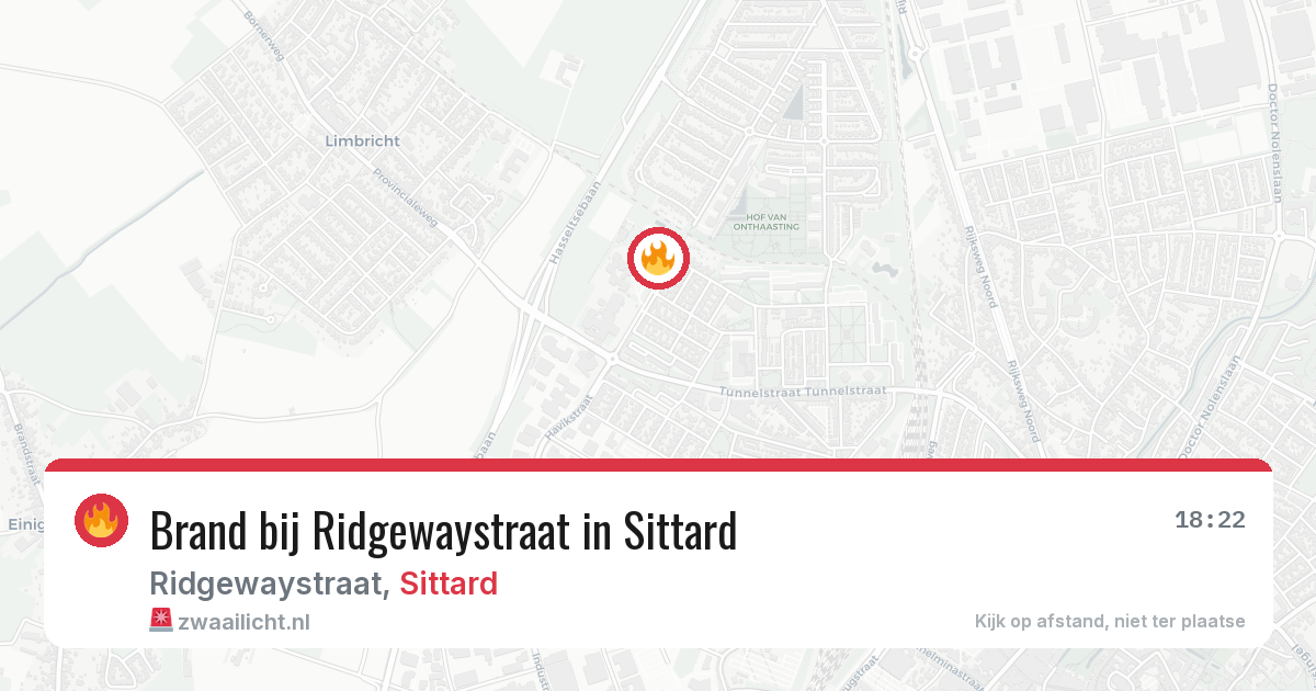 Brand bij Ridgewaystraat in Sittard — 14 mei 2026