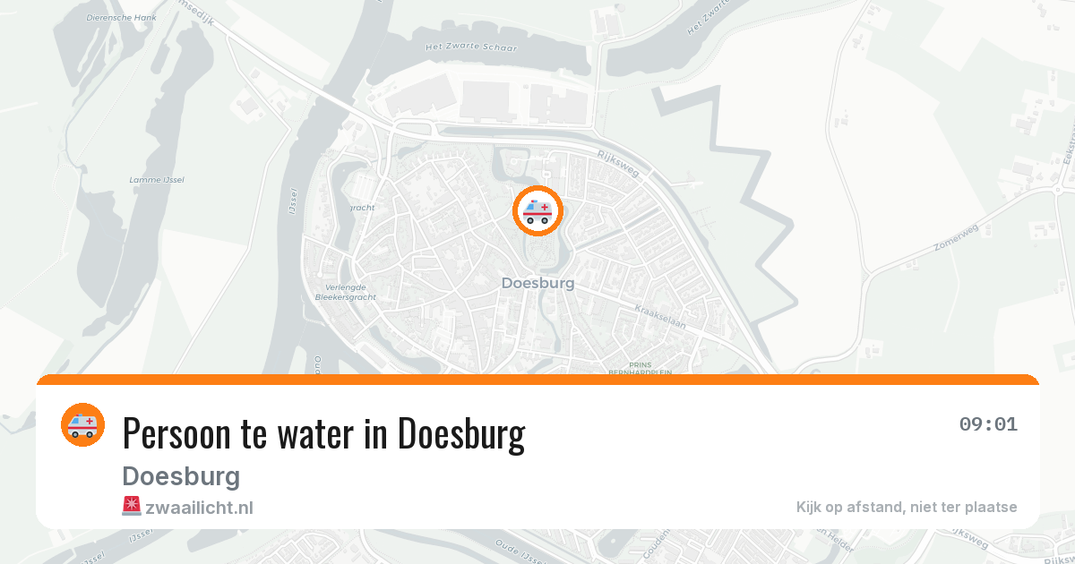 Persoon te water in Doesburg — 23 jun 2026