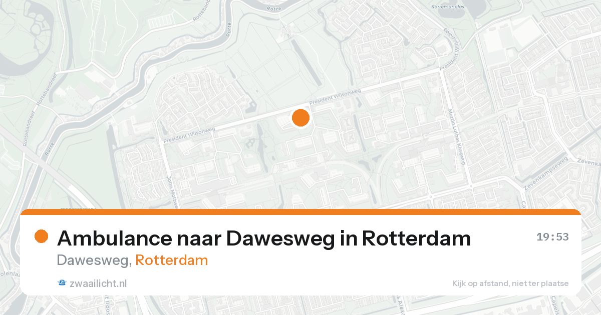 Ambulance naar Dawesweg in Rotterdam — 18 aug 2026