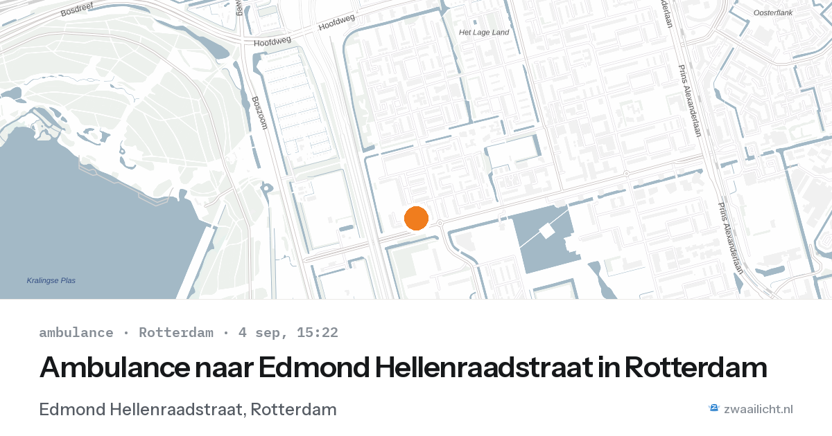 Ambulance naar Edmond Hellenraadstraat in Rotterdam — 4 sep 2026