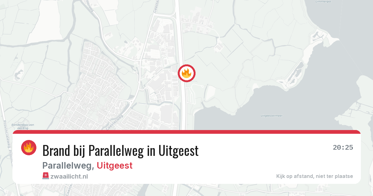 Brand bij Parallelweg in Uitgeest — 10 aug 2026