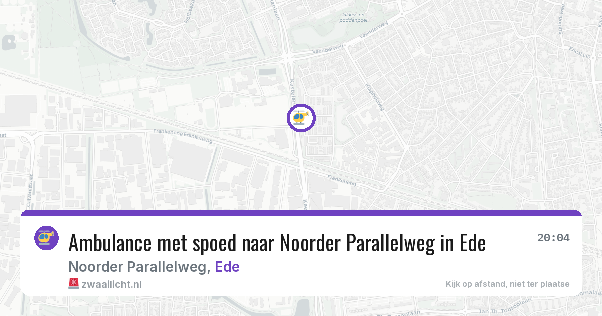 Ambulance met spoed naar Noorder Parallelweg in Ede — 24 jun 2026