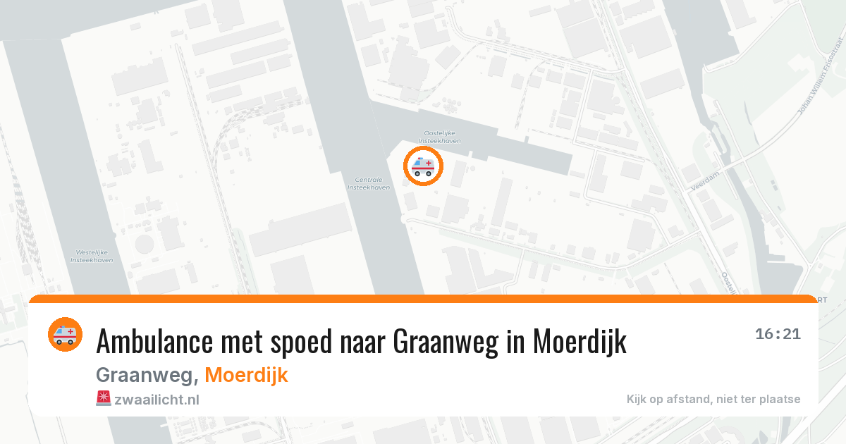 Ambulance met spoed naar Graanweg in Moerdijk — 16 mrt 2026