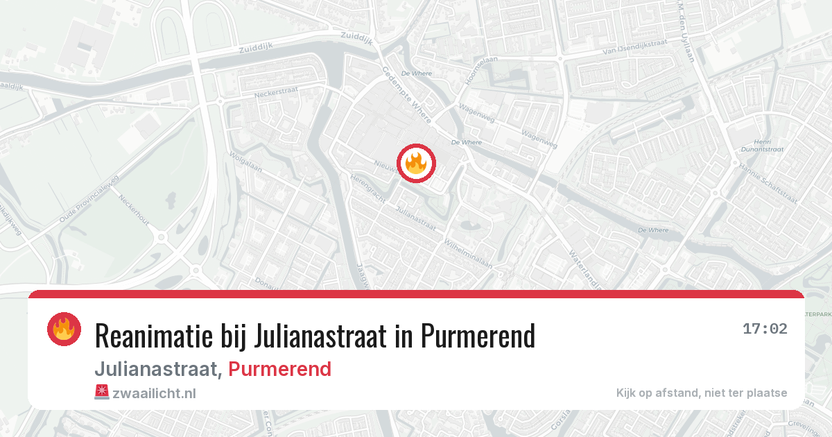 Reanimatie bij Julianastraat in Purmerend — 25 jul 2026