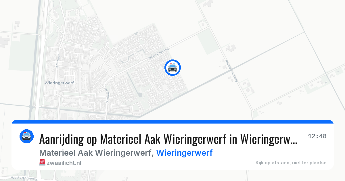 Aanrijding op Materieel Aak Wieringerwerf in Wieringerwerf — 17 jul 2026