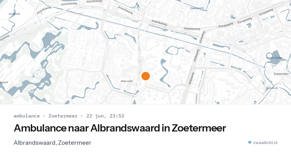 Ambulance naar Albrandswaard in Zoetermeer — 22 jun 2026