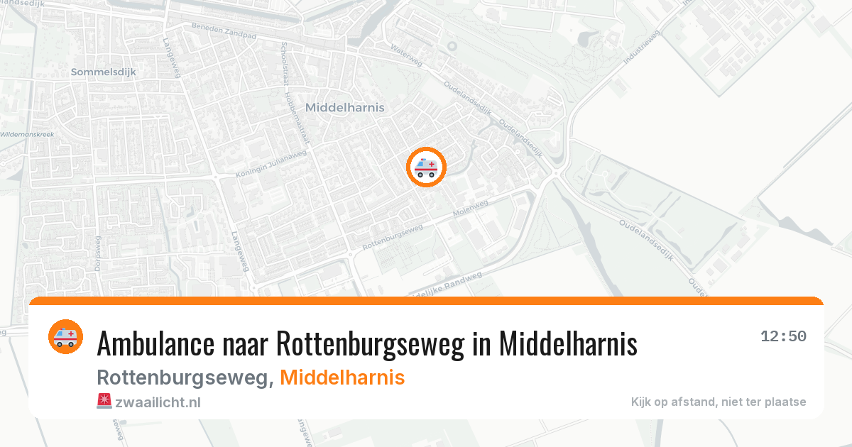 Ambulance naar Rottenburgseweg in Middelharnis — 14 jun 2026