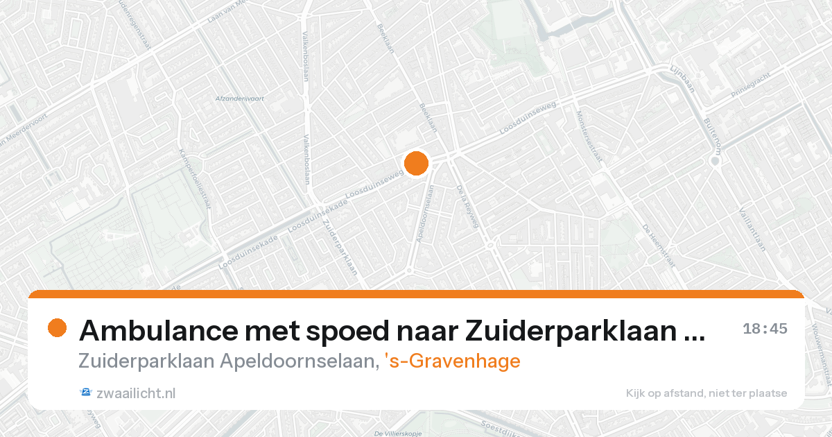 Ambulance met spoed naar Zuiderparklaan Apeldoornselaan in 's-Gravenhage — 30 jan 2026