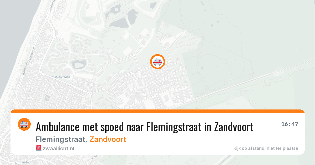 Ambulance met spoed naar Flemingstraat in Zandvoort — 5 jul 2026