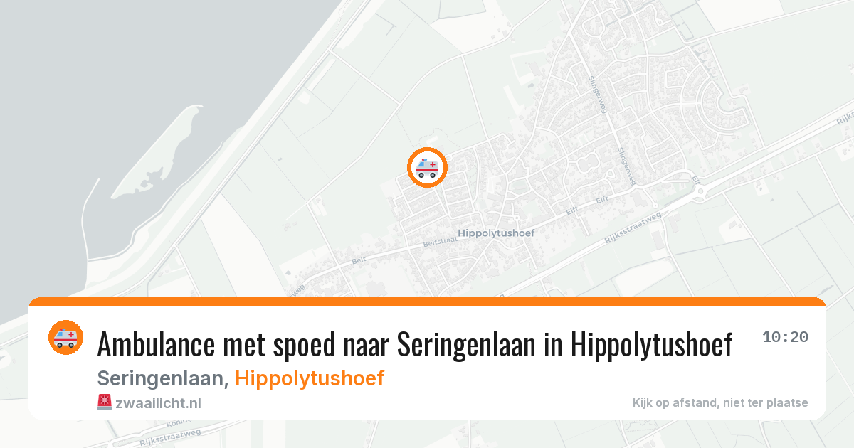 Ambulance met spoed naar Seringenlaan in Hippolytushoef — 25 mrt 2026