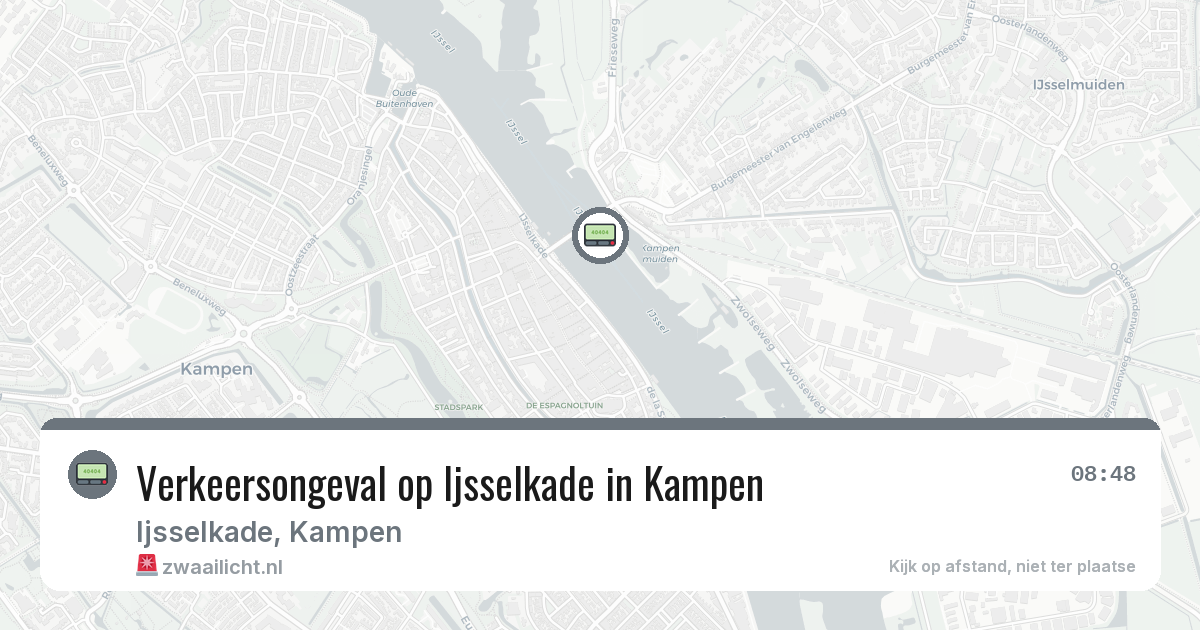 Verkeersongeval op Ijsselkade in Kampen — 19 mrt 2026