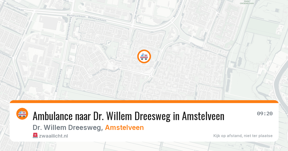 Ambulance naar Dr. Willem Dreesweg in Amstelveen — 11 jul 2026