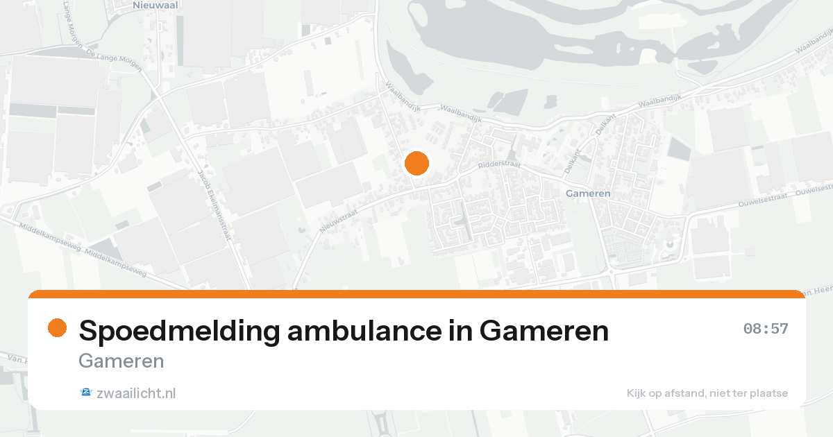 Spoedmelding ambulance in Gameren — 20 aug 2026