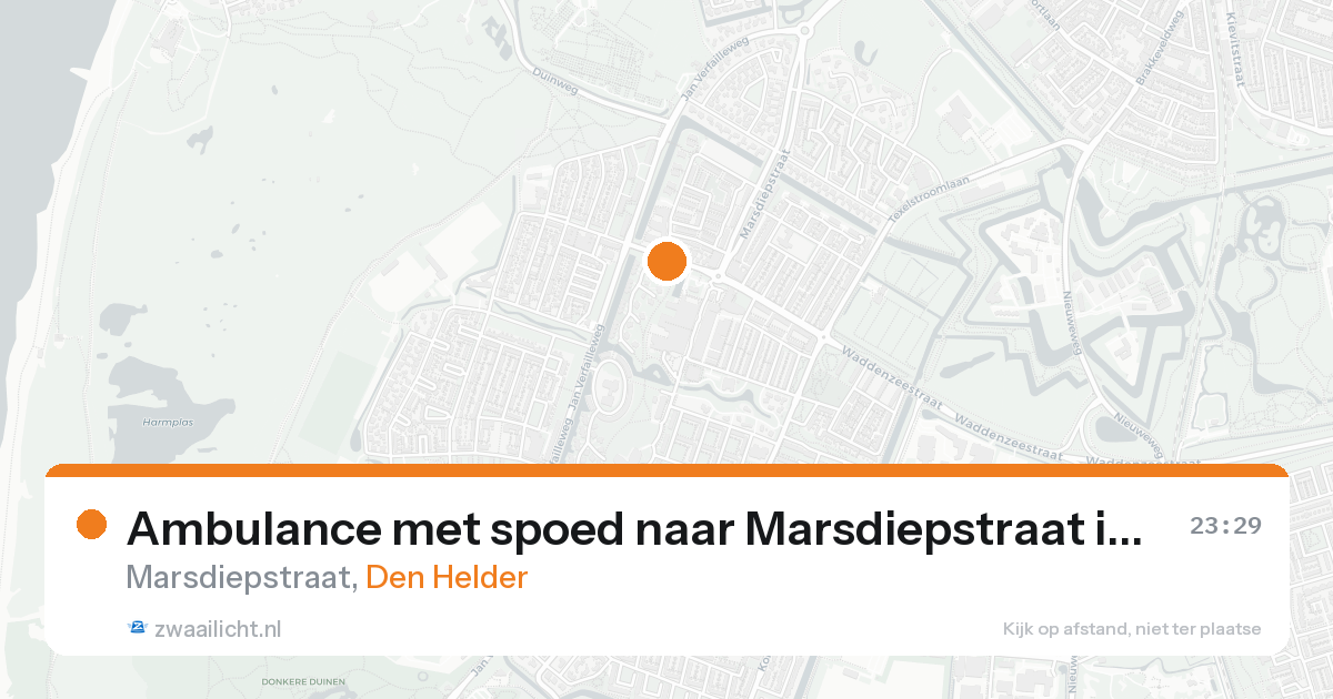 Ambulance met spoed naar Marsdiepstraat in Den Helder — 19 mei 2026
