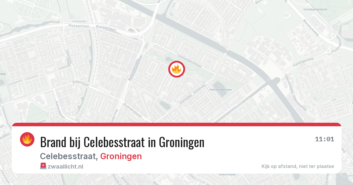 Brand bij Celebesstraat in Groningen — 2 aug 2026