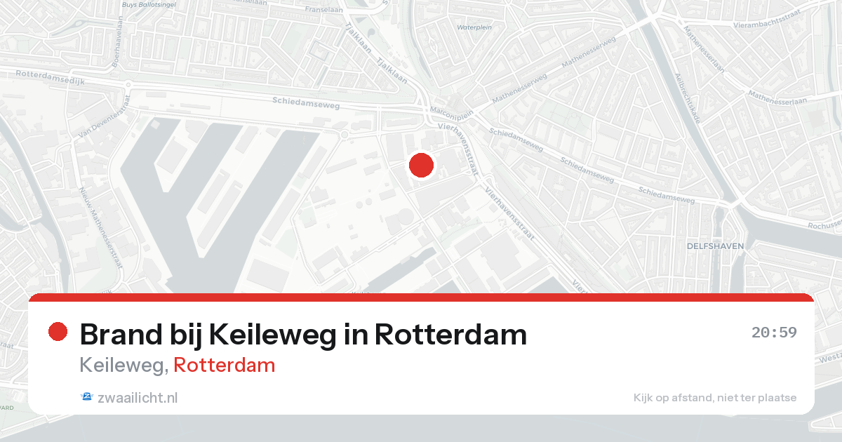 Brand bij Keileweg in Rotterdam — 20 aug 2026