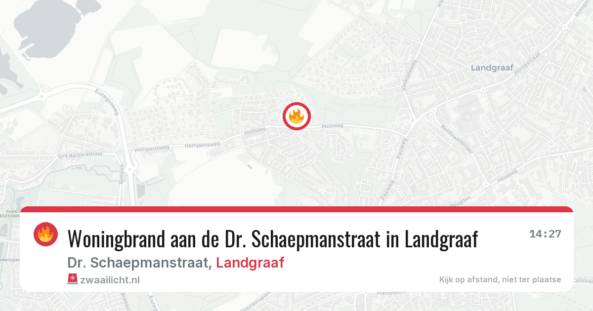 Woningbrand aan de Dr. Schaepmanstraat in Landgraaf — 7 jul 2026