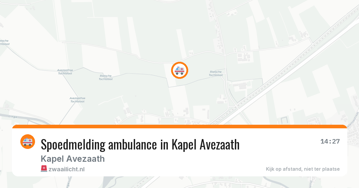 Spoedmelding ambulance in Kapel Avezaath — 14 apr 2026