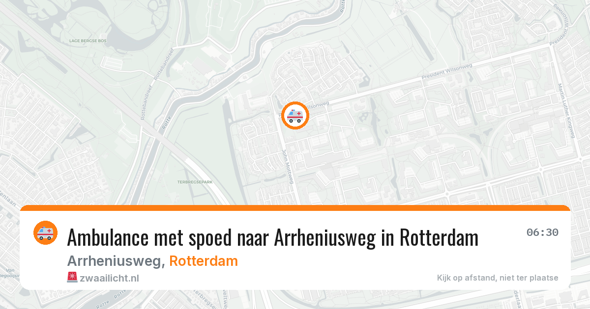 Ambulance met spoed naar Arrheniusweg in Rotterdam — 11 jun 2026