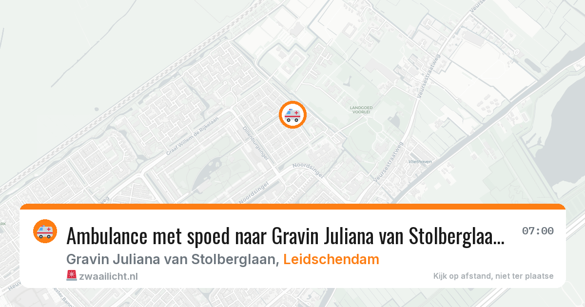 Ambulance met spoed naar Gravin Juliana van Stolberglaan in Leidschendam — 26 mrt 2026
