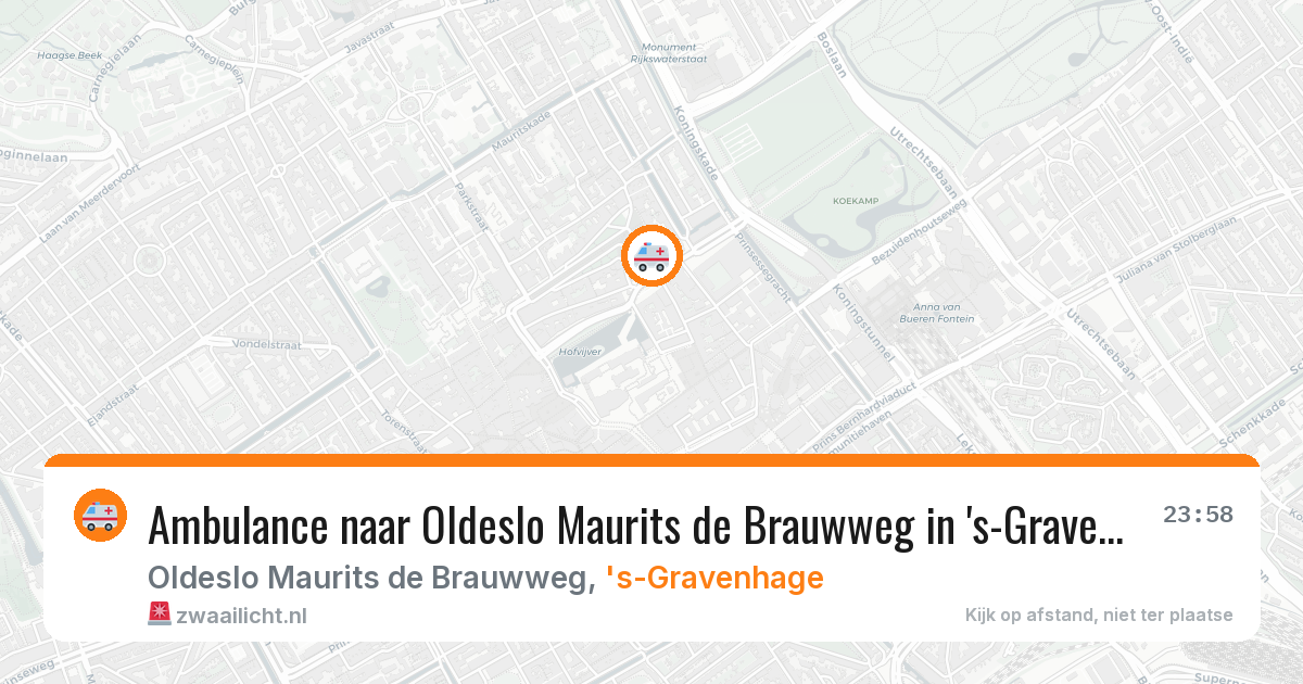 Ambulance naar Oldeslo Maurits de Brauwweg in 's-Gravenhage — 23 jan 2026