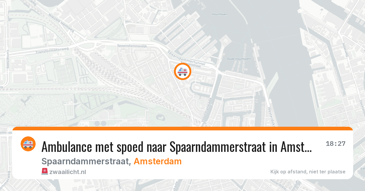 Ambulance met spoed naar Spaarndammerstraat in Amsterdam — 12 aug 2026