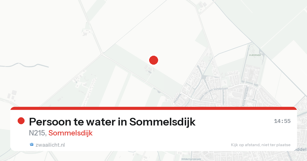 Persoon te water in Sommelsdijk — 24 aug 2026