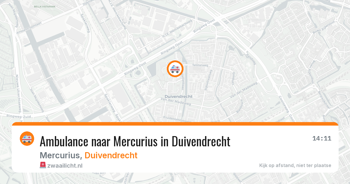 Ambulance naar Mercurius in Duivendrecht — 7 mei 2026