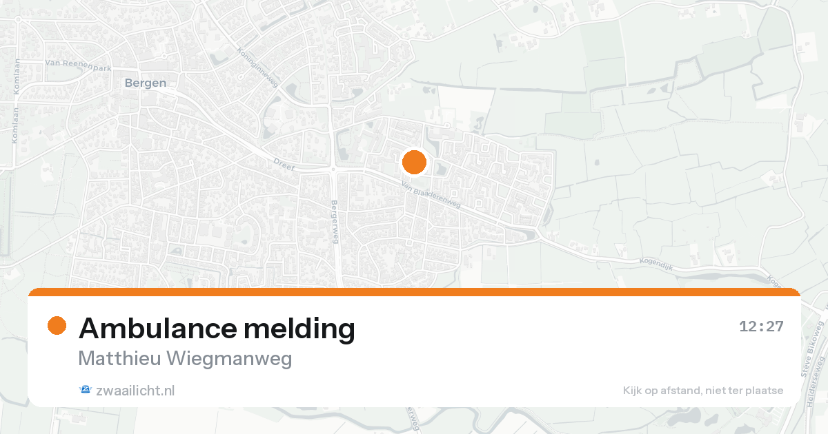 Ambulance melding — 1 jun 2026