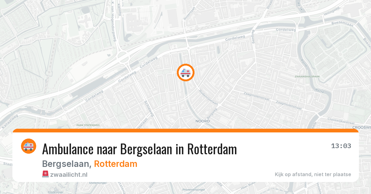 Ambulance naar Bergselaan in Rotterdam — 14 aug 2026