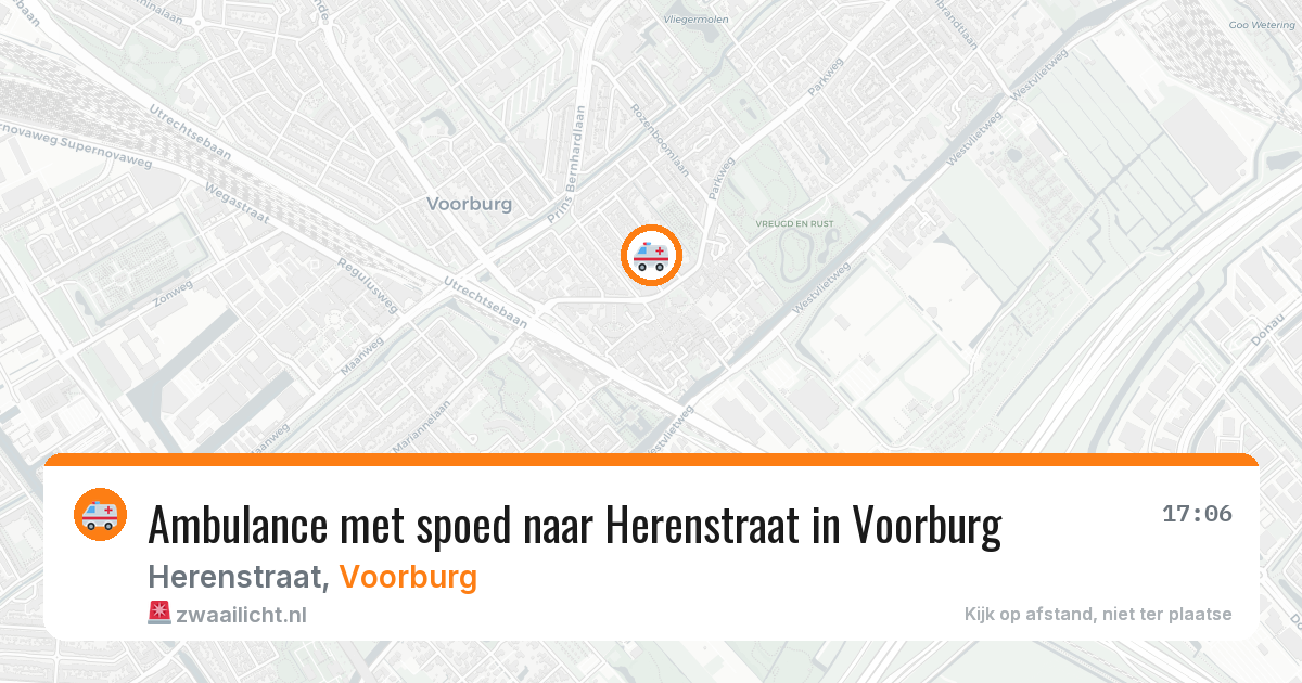 Ambulance met spoed naar Herenstraat in Voorburg — 27 apr 2026