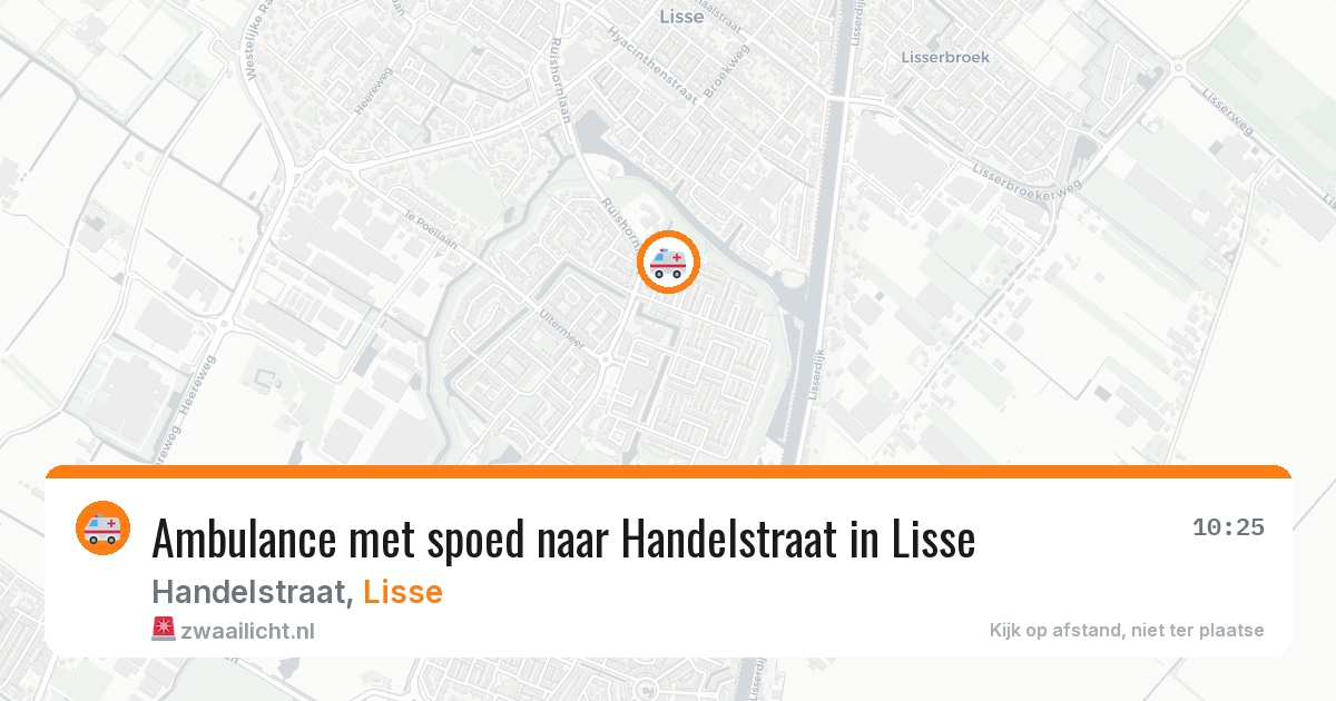 Ambulance met spoed naar Handelstraat in Lisse — 25 jul 2026